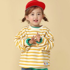 chocomong 兒童剪刀石頭布條紋大學T