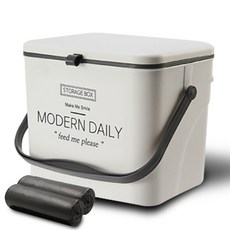 壁掛式手提垃圾桶+垃圾袋 60入, 白色（垃圾桶）