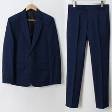 X-barcode 男士風格斜紋格紋單排扣西裝