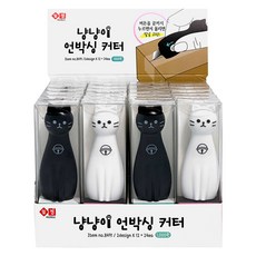 貓咪開箱美工刀 2款 x 12入組, 1盒, 混色