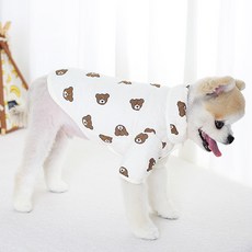 AMYLOVESPET 寵物DE泰迪熊翻領夾克, 象牙白