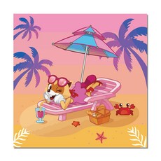 ADICO DIY彩繪 海邊的蘿莉 PLW08 25 x 25 cm, 混合色, 1個