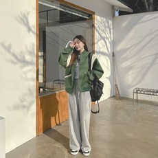 Tomatofactory 女款訓練直筒寬版長褲