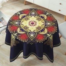 알럽홈 솔리디티 라운드 패턴 식탁보, TYPE2, 85cm, 1개