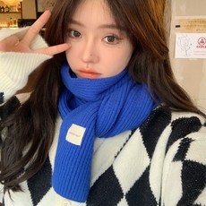 지앤와이 데일리 단색 니트 목도리