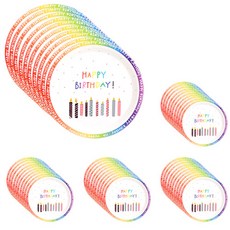 生日派對盤 蠟燭 18cm, 5套