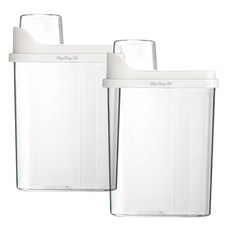 DING DONG PET 寵物透明密封飼料桶 2入, 白色, 2.5L, 2個