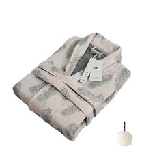 高級浴袍 + 淋浴球套組 YP64 FREE, 1套, 2型（浴袍），白色（淋浴球）