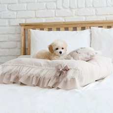 ITS DOG Yitzdog Pet Shine Adela 平板床, 粉色米色