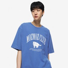 모즈모즈 블랙캣 통기성 오버핏 반팔티셔츠