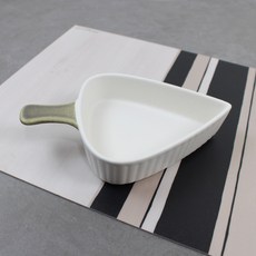 Dalsogum 陶瓷手柄三角碗, 白色, 1個