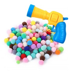 貓咪 G&Y 遊戲玩具 羊毛球 100入 + 發射槍組合, 隨機出貨, 1套