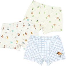 Maykids 兒童迷你動物無螢光莫代爾四角褲3件組