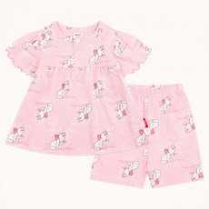mollimelli friends 幼兒透氣迪士尼貓兒歷險記瑪麗貓輕柔睡衣上下套裝