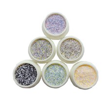 餅乾碎片指甲亮片6件組, 1個, 單一顏色