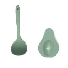 Wicker Rocking Author.com 鋼包牛肉+鱷梨碟, 深綠色, 1套