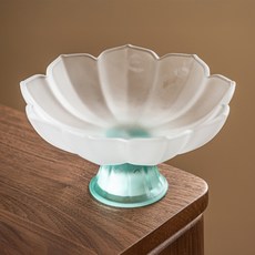 아메리칸로드 무광 꽃봉우리 스탠드 디저트 과일접시 HR2021, 블루, 1개