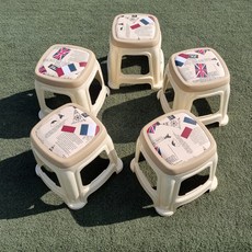 유럽풍 인테리어 사각방석의자 중 5p, 아이보리