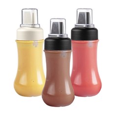 5孔醬料瓶 黑色 2入 + 奶油白 套組 350ml, 1套