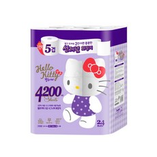 韓國 ITC Hello Kitty 經典5層紙漿衛生紙, 1個, 24捲, 20m
