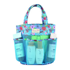 口袋網布浴袋藍色, 1個, 藍色