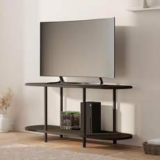 Gaguneukkim Ano 圓弧邊二層收納展示架 1000 黑黑色, 黑色 黑色, 2層