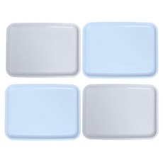 Living Sunday 現代托盤 2種 x 2入 套組, 灰色, 藍色, 1套