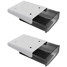 滑動式半透明隱藏抽屜 小型, 2個, 黑色