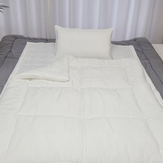 아띠블랑 모달 아기 침구 꿀잠 베개커버 2p + 베개속통 + 차렵이불 + 아기패드 세트, 화이트