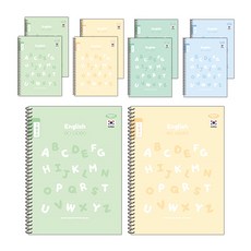 PENPIA 2 000 3行英文線圈筆記本, 隨機出貨, 10個