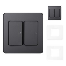 CHEIL ELECTRIC DIAT PLUS開關1轉2金屬灰+透明壓克力罩BOM743, 2套