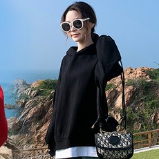 임부복 외출 베이직 후드티