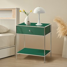 윌로우 저스틴 협탁 605 x 685 mm 방문설치, 딥그린, 1개