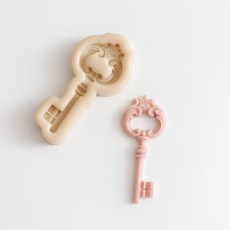 復古鑰匙矽膠模具 2入, 單一顏色