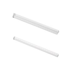 Brisk Style Pansia 壓克力透明尺 2件組, 透明, 1套