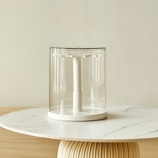 순잠 회전형 블라인드 박스 디스플레이 스탠드 투명형, 화이트