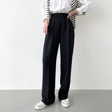 JAL BBA JEAN 女款高腰雙釦直筒落地褲