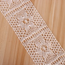 Witten打孔蕾絲DIY窗簾布料配件, 10個, 粉色米色