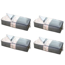 마이닝 대나무 숯 옷 이불 정리함 39L, 4개