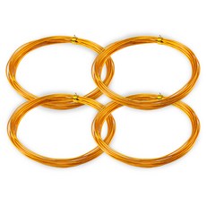 코히모 알루미늄 공예용 와이어 2.5mm x 5m 3W171, 4개, 오렌지