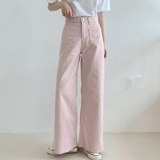 Sugarfun Ridelly 女款後鬆緊帶真寬褲