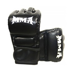 I LOVE FIT 半指拳擊格鬥手套, 黑色 MMA