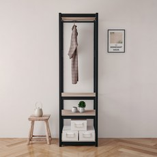 홈던트하우스 업그레이드형 무볼트 조립식 행거, 블랙