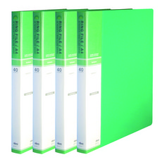 MiDAS HYUNPOONG 40頁 彩色 3孔活頁夾 索引 A4, 綠色, 4個