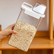 존글로벌 시리얼 잡곡 밀폐 보관용기 1800ml, 투명, 1개