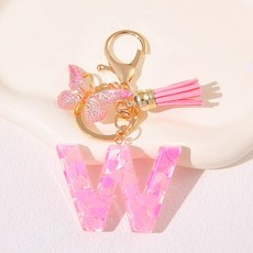 ING Market 粉紅粉紅可愛字母商品掛飾, 1個, W