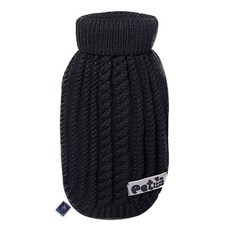 DING DONG PET 寵物 Angju 高領針織背心, 黑色