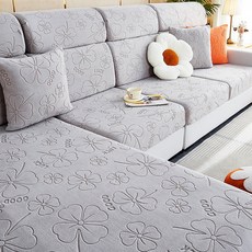 daysoy Lucky Clover 舒適沙發套, 02 灰色, 1個