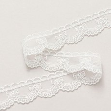 Kohas iD 睡美人歐根紗刺繡蕾絲 180cm, 2個, 白色