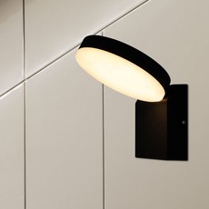 WONHA DS KUKA 圓形壁燈 LED 12W 無閃爍 燈泡色, 黑色